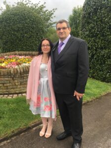 Ruth and Drew wedding photo in the park.